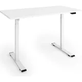eSmart ETA-121WW 120 x 60 cm Weiß - Ergonomischer Steh-Sitz-Schreibtisch Stufenlos elektrisch höhenverstellbar 73 - 123 cm Schnelle Montage - Weiß