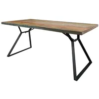 Massivmoebel24 Tisch Altholz 180x90x76 mehrfarbig lackiert INDUSTRIAL #13 -