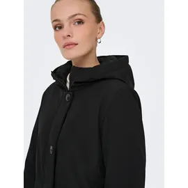 Only Parka ONLY "ONLOLIVIA LIFE PARKA COAT CS OTW", Damen, Gr. M, schwarz, Web, Obermaterial: 100% Polyester, unifarben, Jacken Parka