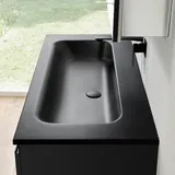 rivea Möbelwaschtisch 121 x 14,2 x 51,5 cm Schwarz Matt