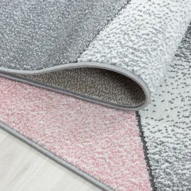 Ayyildiz Beta 1120 Kurzflorteppich 160 x 230 cm pink/grau