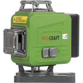 PROCRAFT LE-4GL Akku Kreuzlinienlaser 3,7 V 40 m grün selbstnivellierend