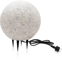 ekobi Kugelleuchte Kunststoff 28 cm IP65 Gartenlampe Aussen grau