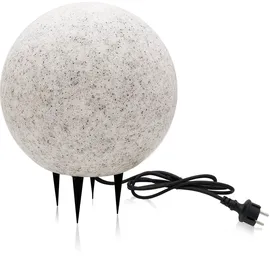 ekobi Kugelleuchte Kunststoff 28 cm IP65 Gartenlampe Aussen grau