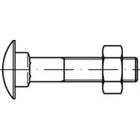 Industrial Quality Supplies DIN 603 Flachrundschraube M16x110 Stahl 4.6