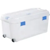 Curver 243731 Aufbewahrungsbox TOTEM Box 80L, transparent / blau Transparent, Blau 1St.