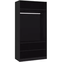 vidaXL Kleiderschrank Cam 100 x 200 x 50 cm Schwarz