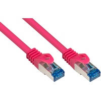 Good Connections Alcasa Cat6a 3m Netzwerkkabel magenta, S/FTP, (S-STP)