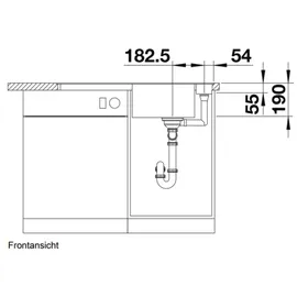 Blanco Axia III 5 S-F anthrazit + Excenterbetätigung + InFino + Glasschneidbrett