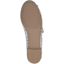 CAPRICE Ballerina Weiß (White Nappa), 40 EU