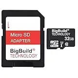BigBuild Technology 32GB Ultra schnelle 80MB/s Speicherkarte für Samsung Galaxy Tab A Samsung Galaxy Tab A 2018 Kids Edition, 8.0 2017, SM P580, SM T380, SM T580NZ Tablet, Klasse 10 MicroSDHC