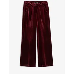 bonprix Hose aus softem Samt, rot, 40, Samt
