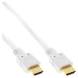 InLine HDMI-High Speed Kabel mit Eth., Premium, ST / ST, weiß / gold, 10m