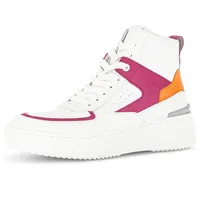 Gabor Damen High-Top Sneaker, Frauen Halbschuhe,Strassenschuhe,Sportschuhe,Freizeitschuhe,Turnschuhe,Laufschuhe,Weiss/pink/Jelly,36 EU / 3.5 UK - 36 EU