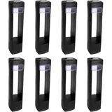 Alma Garden Solarleuchte Kunststoff 8er Set schwarz