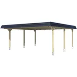 SKANHOLZ Skan Holz Carport Wendland 630 x 637 cm Alu-Dach Blende Schwarz