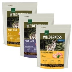 REAL NATURE Wilderness Adult 3x1 kg Probierpaket 6, Ente, Huhn, Lamm