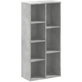 vidaXL Bücherregal 50 x 25 x 105 cm Betongrau