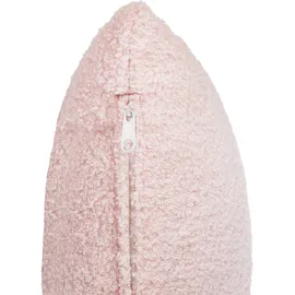 Beliani Sessel OTSBY Bouclé 60 x 76 x 55 cm Pastellrosa mit Kissen