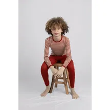 Engel Kinder Leggings, Wolle maschinenw Natur, Gr. 92-176 (140, Rot Melange) - 140