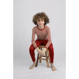 Engel Kinder Leggings, Wolle maschinenw Natur, Gr. 92-176 (140, Rot Melange) - 140