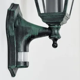 hofstein Wandleuchte Bewegungsmelder (E27) Schwarz/Grün