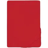 Biberna 0012344 Frottee-Stretch 180 x 200 - 200 x 200 cm rot