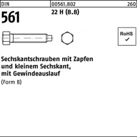 Reyher Sechskantschraube DIN 561 Zapfen BM 30x 80 22