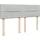 vidaXL Boxspringbett mit Matratze Hellgrau 140x200 cm Samt