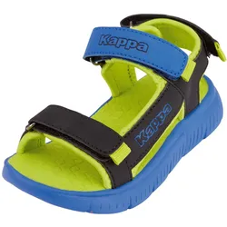 Sandale KAPPA, Gr. 31, blau (blau, schwarz), Synthetik, mehrfarbig, sportlich, Schuhe Outdoorsandale Sandale, - mit schönen Farbakzenten