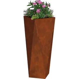 vidaXL Pflanzkübel Rostig 30 x 30 x 75 cm Wetterfeststahl