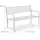 Relaxdays Gartenbank 82 x 127 x 59,5 cm Weiß