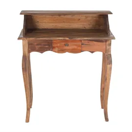 DESIGN DELIGHTS Sekretär, Hellbraun, Holz, 80x92x40 cm, Arbeitszimmer, Schreibtische, Sekretäre