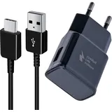 Powersky USB Ladegerät Schnellladegerät mit USB C Ladekabel 1,5m Für Samsung Galaxy S22 S21 S20 S10 S9 S8 A16 A15 A14 A35 A56 A55 A54 A53 A05s A04s, Z Flip5 Z Flip4, Tablet Schnellladekabel Netzteil