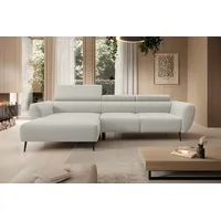 werk2 Ecksofa WERK2 "Alisson, mit elektrischer Sitztiefenverstellung, L-Form, Breite 277 cm", silber, B:277cm H:76cm T:174cm, 92% Polyester, 8% Nylon, Sofas, Ecksofa, Alisson – flexibler Komfort mit modernem Design und smarten Details.