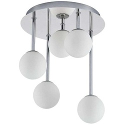 Lindby - Chrissy 5 Deckenleuchte Ø25 Opal/Chrome - cm - 33 cm