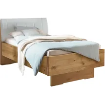 Wiemann Holzbett WIEMANN "Cardiff, Bettgestell, Bettrahmen, teilmassiv, mit Polsterkopfteil", bianco, eiche teilmassiv, B:120cm L:190cm, Betten, Fußteil aus Massivholz, verschiedene Größen