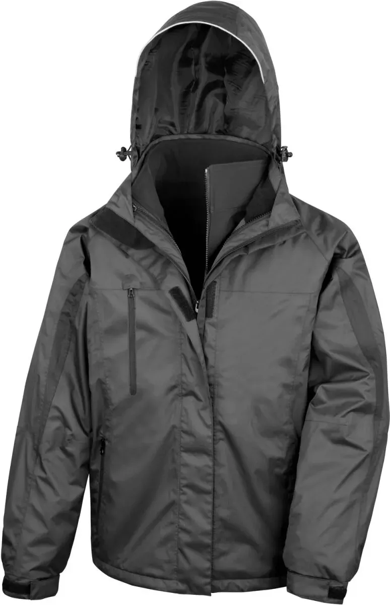 Result Herren 3-in-1 Jacke Winter-Jacke R400M black/black S