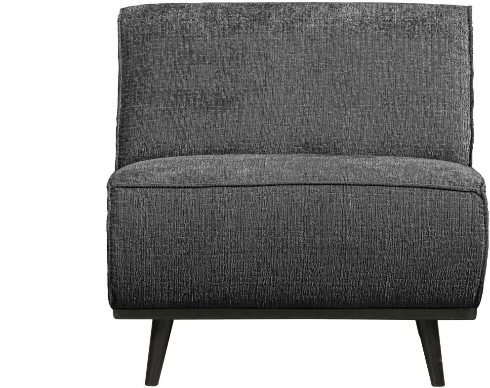 Modulsofa Einzel-Modul aus Struktursamt, modern gepolstert, dunkelgrau Mountain, elegante Textur