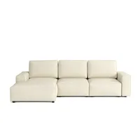 Emoebel24 Modular Ecksofa Fergi Links L-form 289x166x90 cm Creme - Beige