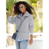 Heine Strickjacke in steingrau-meliert | Gr.: 34