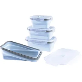 GOURMETmaxx Aufbewahrungsbehälter 4-teiliges Set Silber