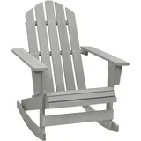 vidaXL Holz Garten Schaukelstuhl Gartenstuhl Gartensessel Schwingsessel Relaxstuhl Holzstuhl Adirondack Stuhl Sessel Gartenmöbel Balkon Terrasse Grau
