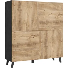 Home Affaire Highboard Phuket II 120 x 130 x 39 cm matera anthrazit / kastanie breslau