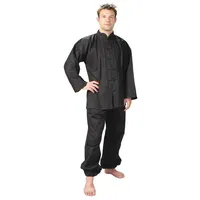 JU-SPORTS Kung Fu Anzug schwarz, Cotton schwarz 170