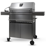 Holzkohlegrill Edelstahl Premio XL III All in One + Drehspieß | Made in Germany