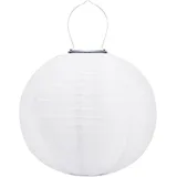 Lampions Außen Wetterfest, Solarlampions für Außen Hängend, 30cm Solar LED Laterne Wasserdicht Hängende Nylon Laterne Gartenlaterne Solarlaterne für Garten, Balkon,Hof,Fest Deko (1 Stück/Weiß)