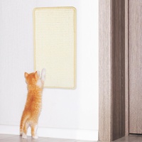 RISVOWO Kratzbrett, Kratzmatte Katze, Natürliches Kratzpappe für Katzen, 20 × 40 cm Kratzmatte Katze Wand, Katzen Kratzbrett mit Klettverschluss, Sofamöbeltür Anti Katzenkratzbretter