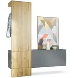 Vladon Garderoben-Set Carlton 156,5 x 193 x 35 cm Braun