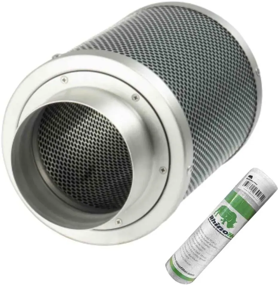 Aktivkohlefilter 125mm x 300mm | Rhino Hobby 350 | 125mm Flansch | 300 - 425 m3/h
